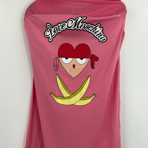 Love Moschino Pink Anita Ruffle Coquette Luxury Y2K Boho Slip Maxi Dress Size 8 - Picture 9 of 16